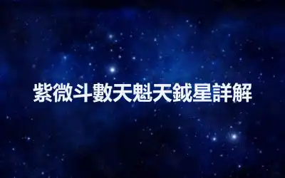 紫微斗數天魁天鉞星詳解