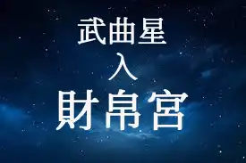 武曲星在財帛宮